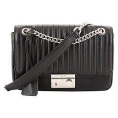 Prada Chain Flap Shoulder Bag Vertical Quilted Leather Medium