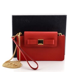 Prada Chain Phone Holder Crossbody Bag Saffiano Leather