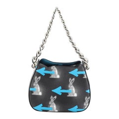 Prada Chain Shoulder Bag Printed Vitello Daino Small