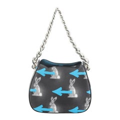 Prada Chain Shoulder Bag Printed Vitello Daino Small
