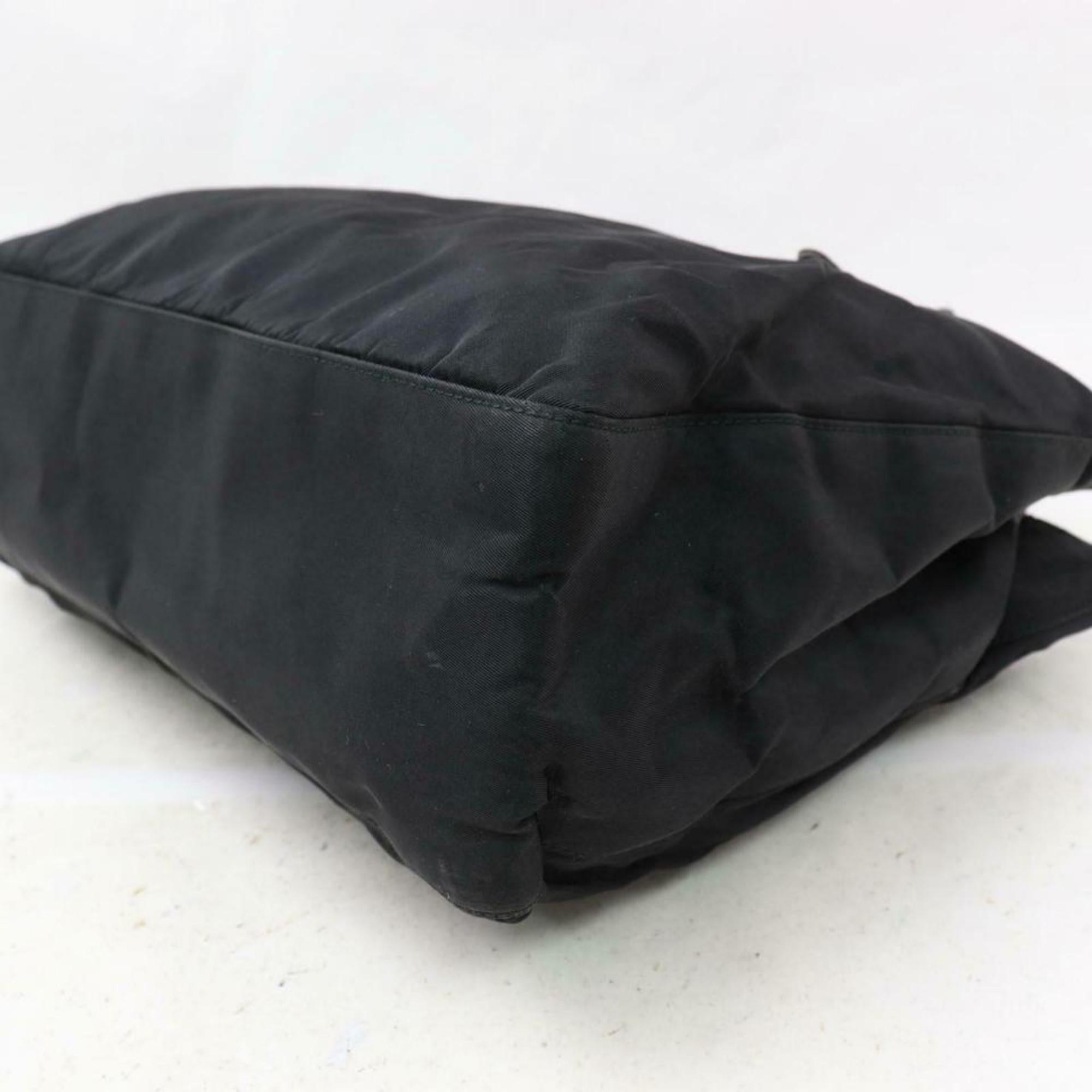 Prada Chain Tote 870605 Black Nylon Shoulder Bag For Sale 7