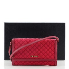 Prada Kette Brieftasche Crossbody gesteppt Tessuto