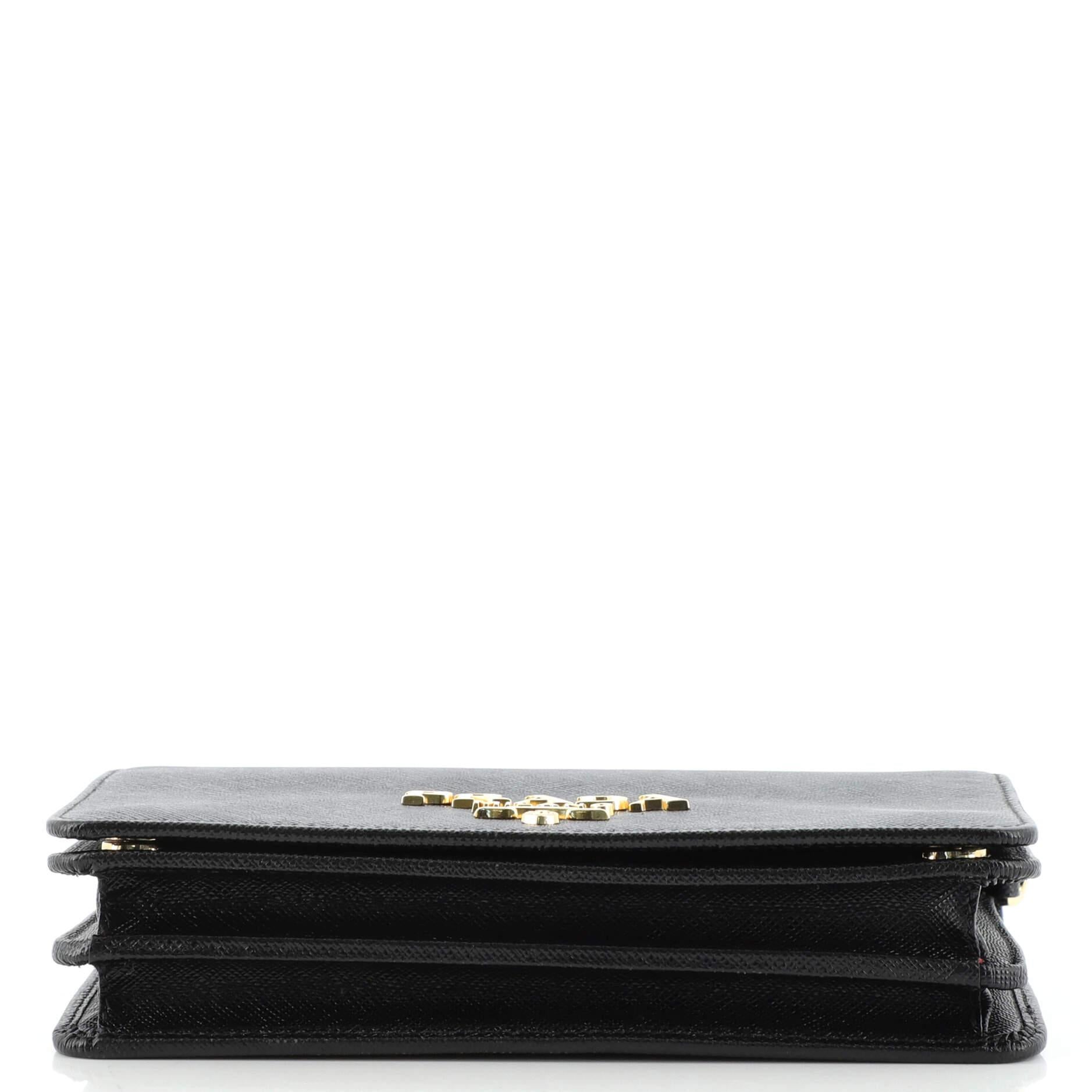 Women's or Men's Prada Chain Wallet Crossbody Saffiano Leather