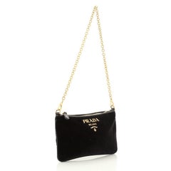 Prada Kette Zip Beutel Samt