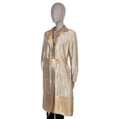 PRADA champgane & gold silk 2004 PAISLEY BROCADE Coat Jacket 42 M