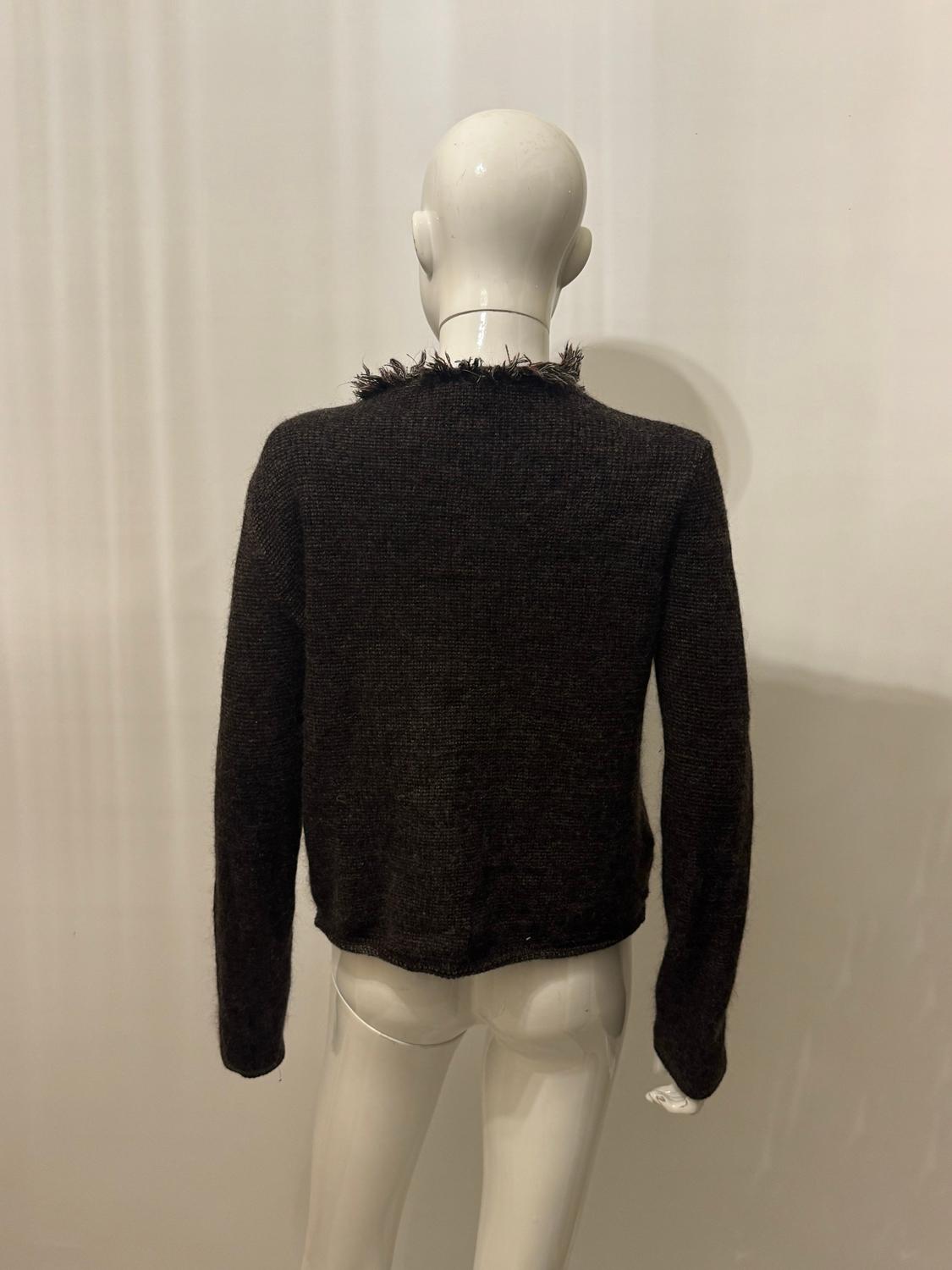 Noir Prada Chanel Style Cardigan /Jacket en vente