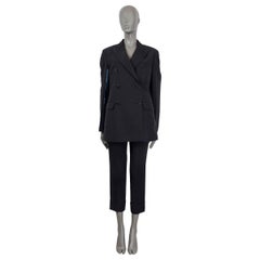 PRADA charcoal grey 2019 SUMMER KID MOHAIR OVERSIZED Blazer Jacket 42 M