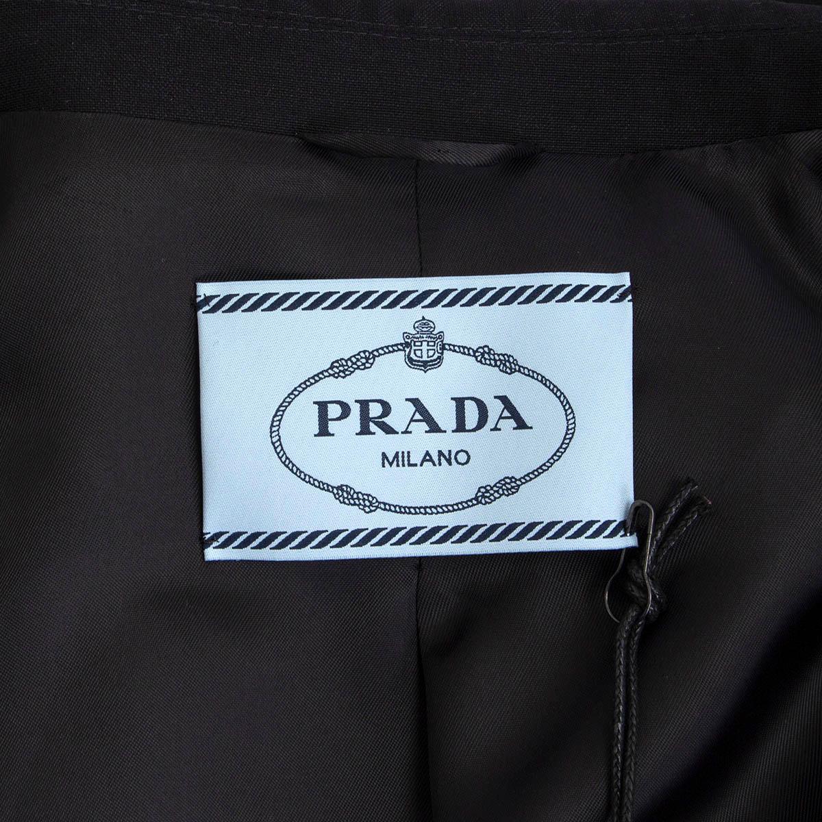 Women's PRADA charcoal grey 2019 SUMMER KID MOHAIR OVERSIZED Blazer Jacket 42 M For Sale
