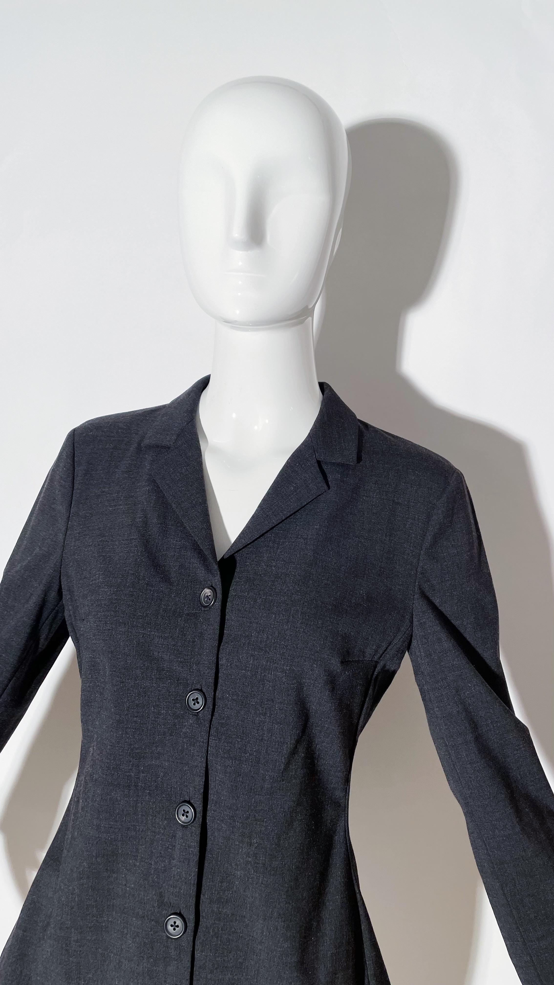 charcoal gray blouse