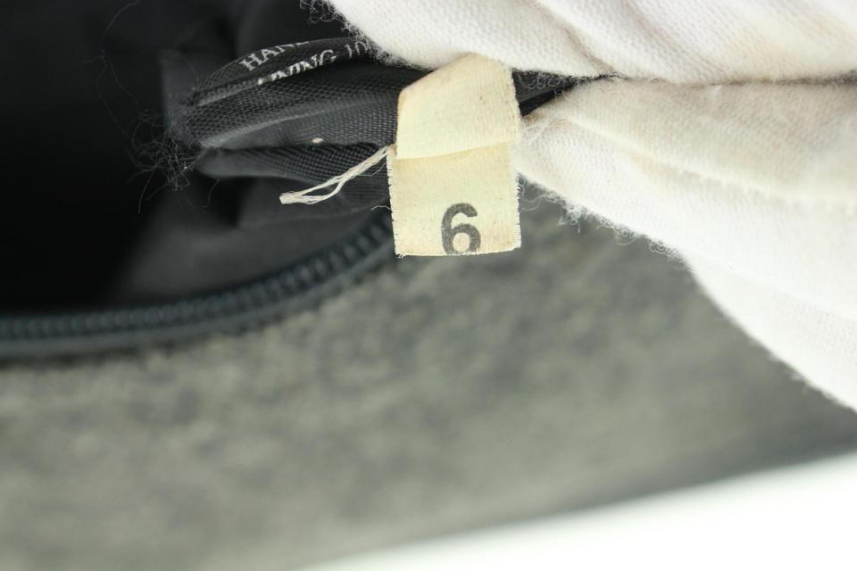 Prada Charcoal Grey Wool Mini Hobo Shoulder Bag 13p36 For Sale 2