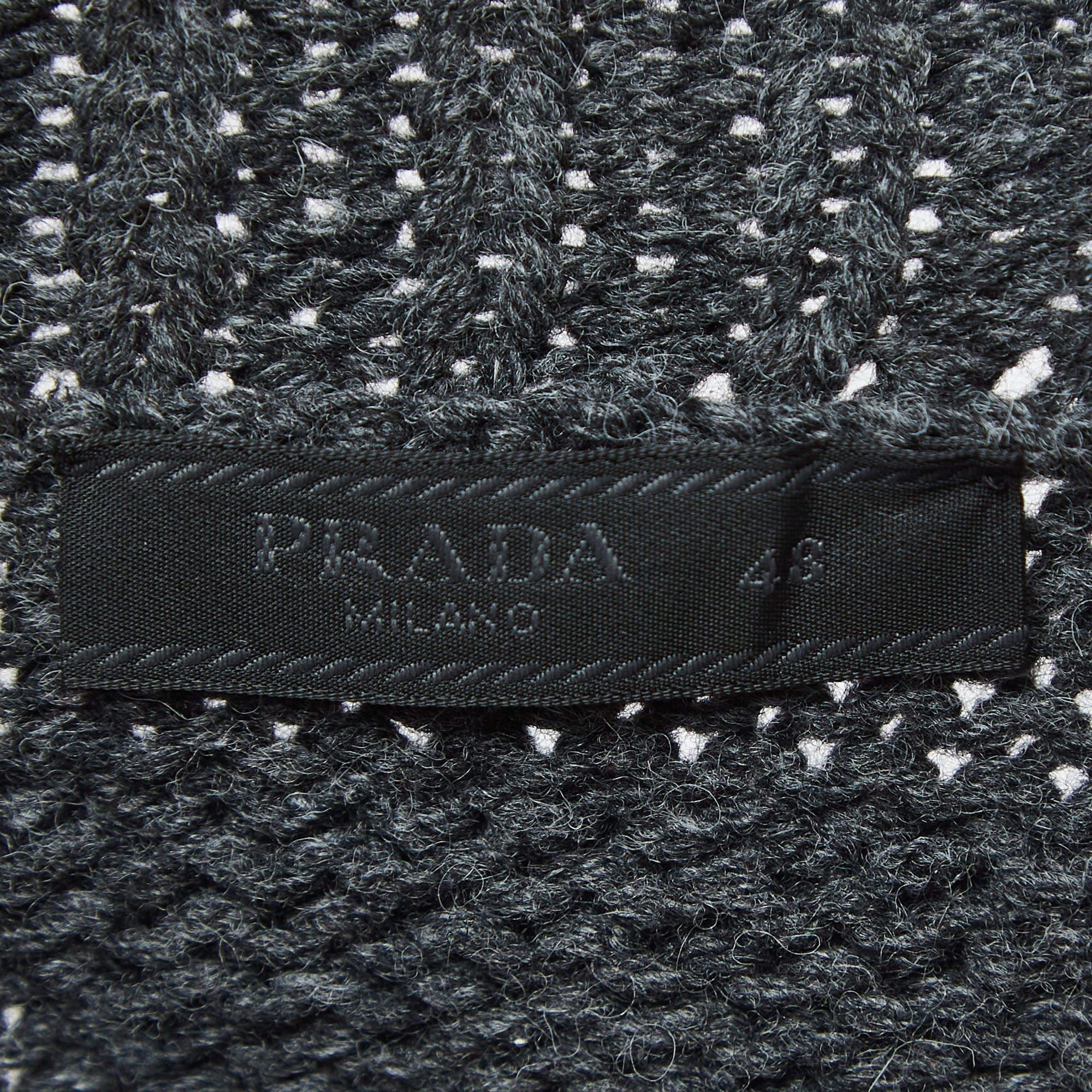 Men's Prada Charcoal Grey Wool Turtleneck Sweater M For Sale