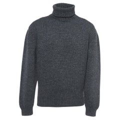 Used Prada Charcoal Grey Wool Turtleneck Sweater M