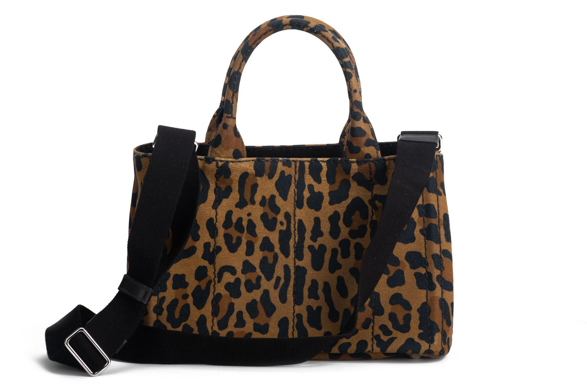 Prada Cheetah Print 2 Way Handbag In Excellent Condition In West Hollywood, CA