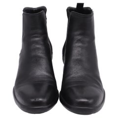 Prada Chelsea Ankle Boots in Black Leather