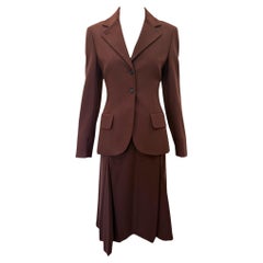 Abito con maxi-gonna marrone cioccolato di Prada, anni 2000