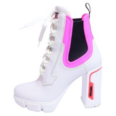 Prada Chunky Lace-up Ankle Boots EU 38