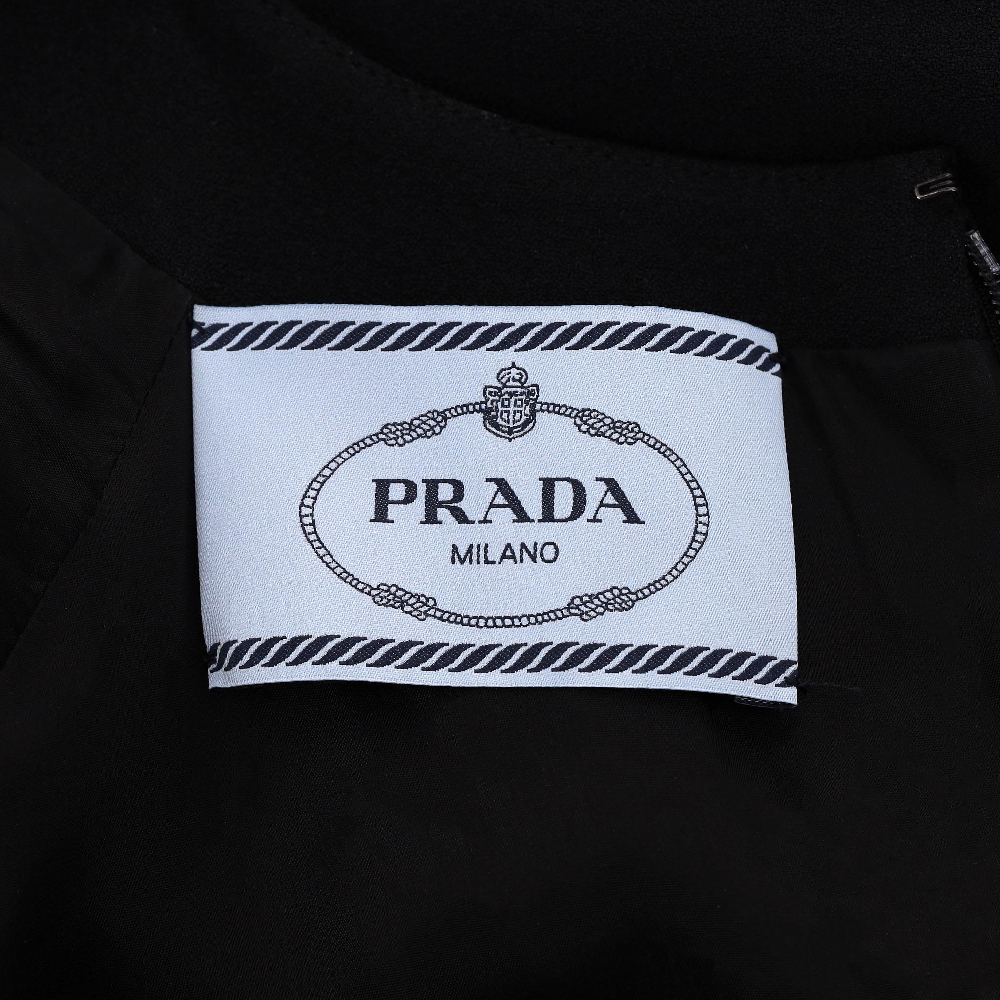 Prada Cinched-Waist Sheath Dress For Sale 1