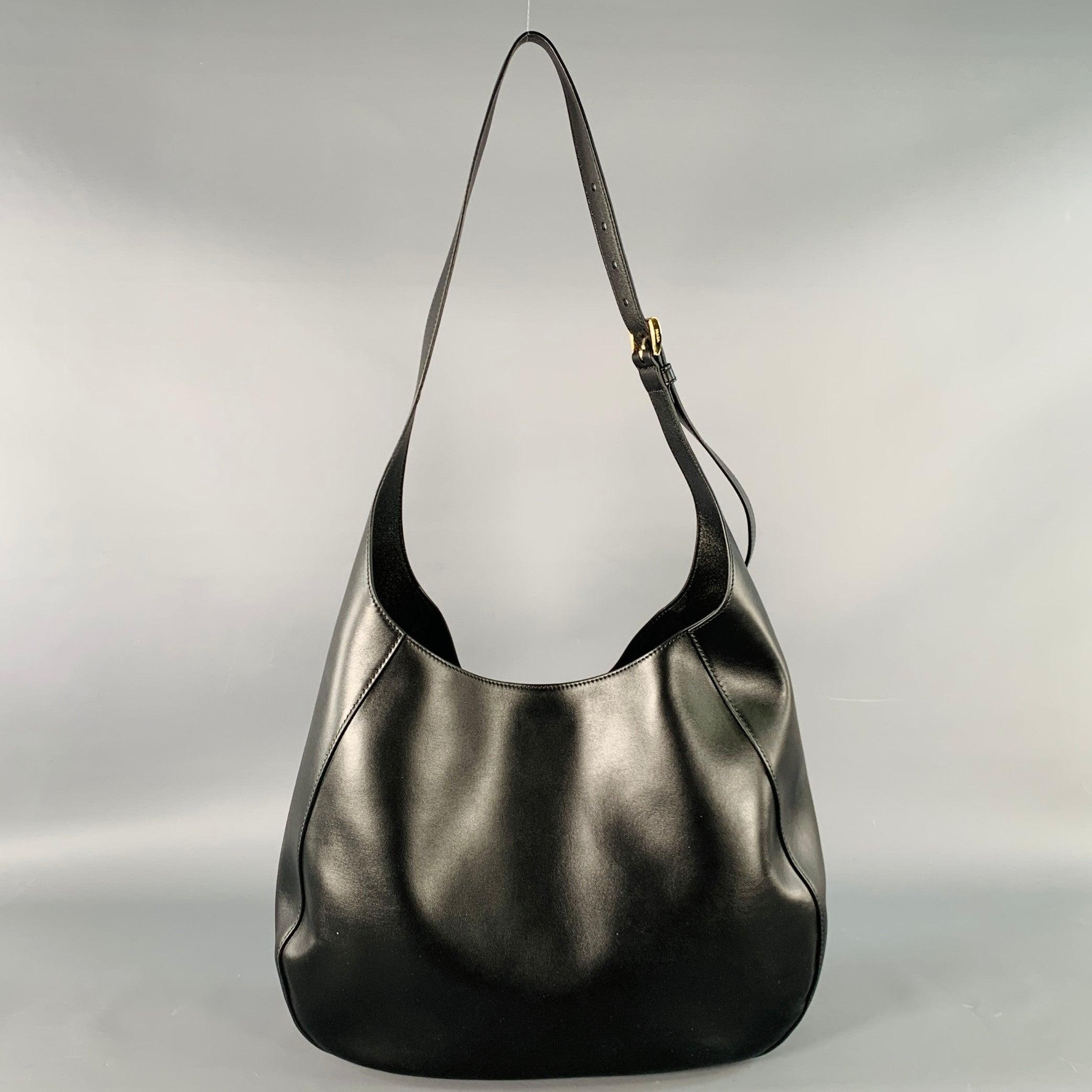 PRADA City Sac hobo en cuir de veau noir Excellent état - En vente à San Francisco, CA