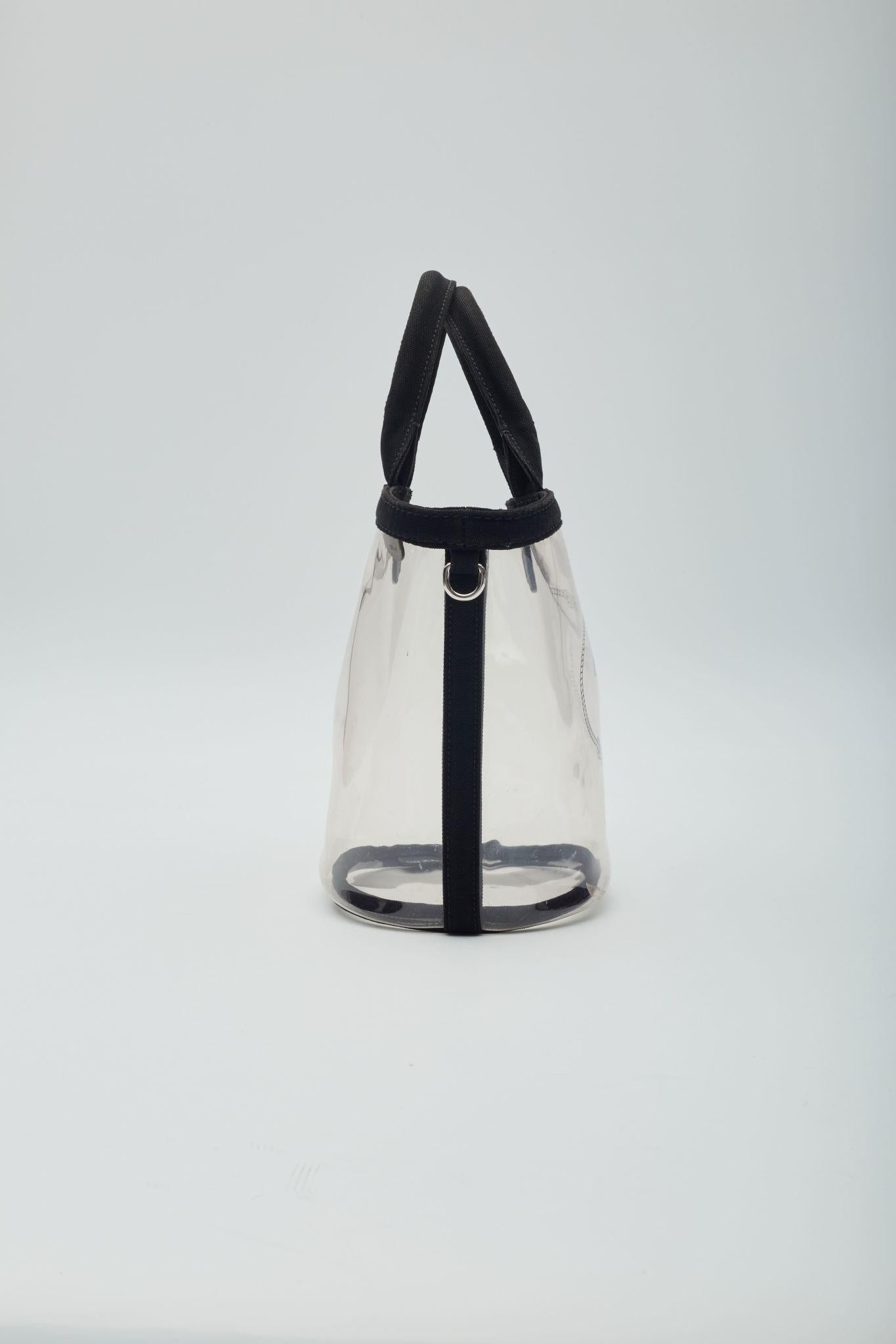 Prada Clear Pvc Logo Beach Tote Bag For Sale 1