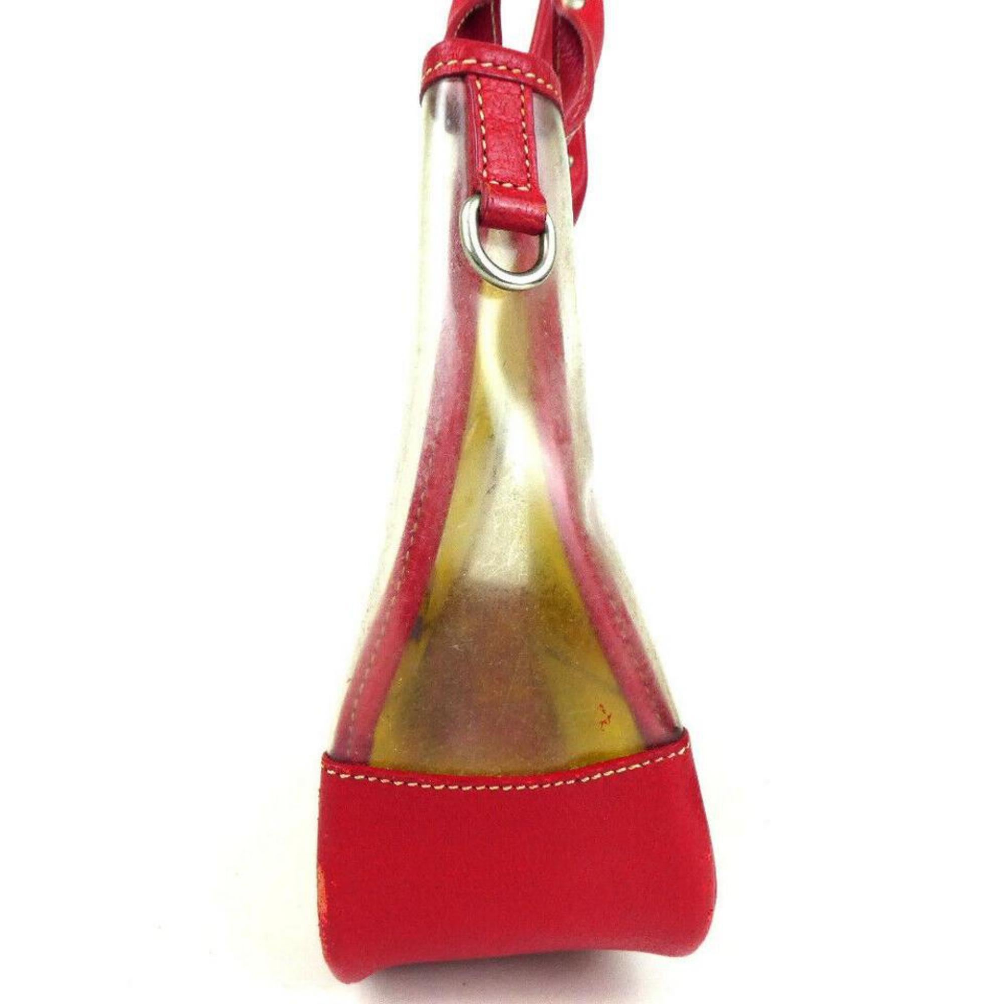 Brown Prada Clear Tote Red Yellow 853808