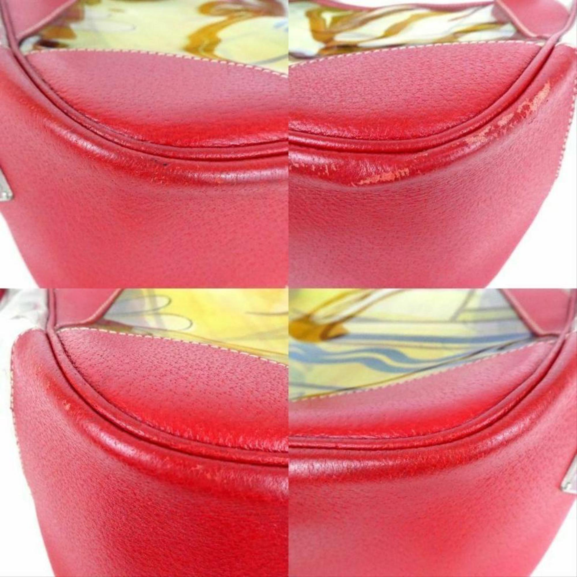 Prada Clear Tote Red Yellow 853808 In Fair Condition In Dix hills, NY