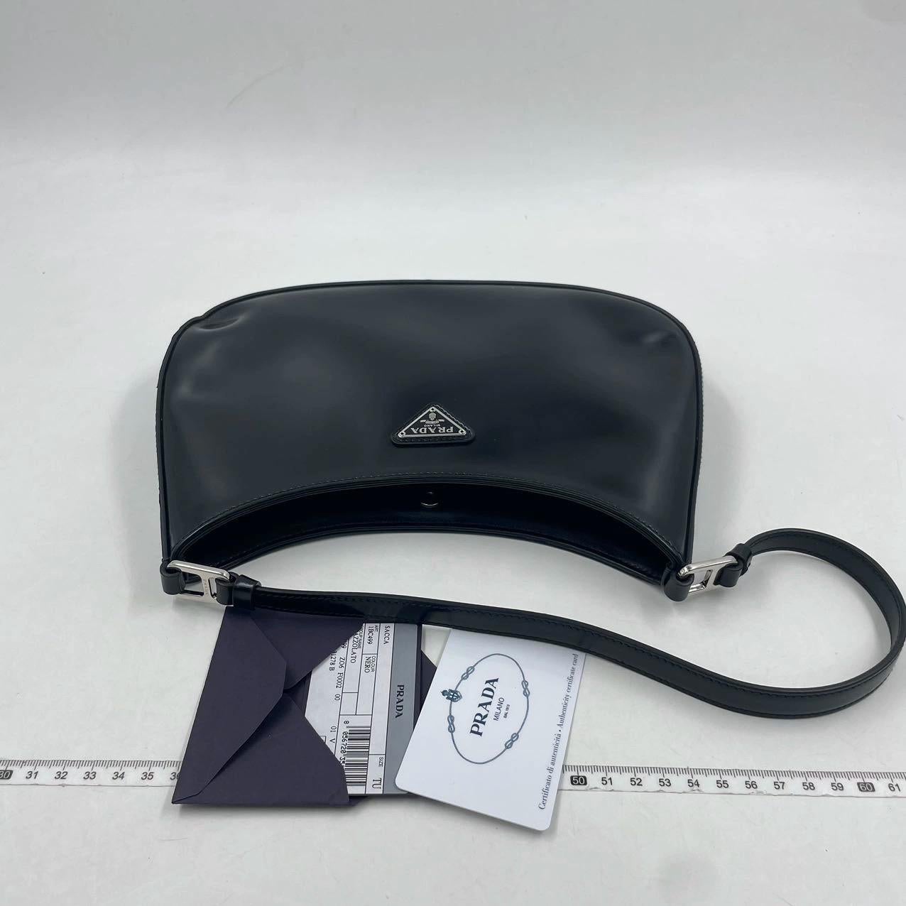 Prada Cleo Black leather shoulder bag 7