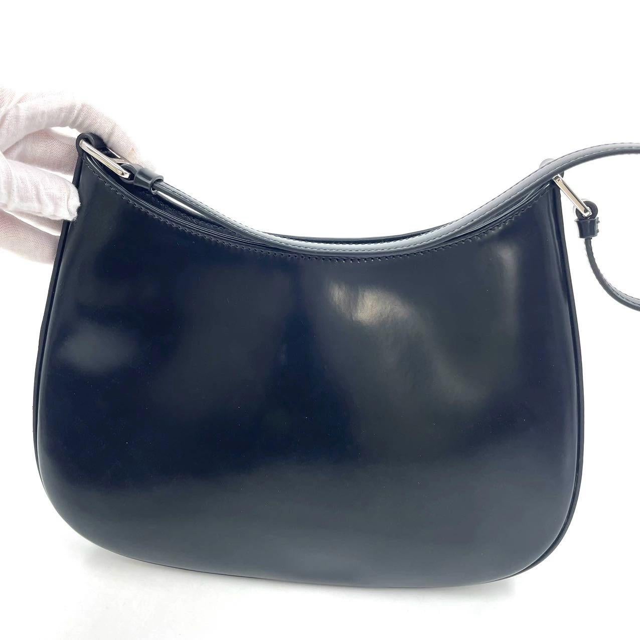 Prada Cleo Black leather shoulder bag 3