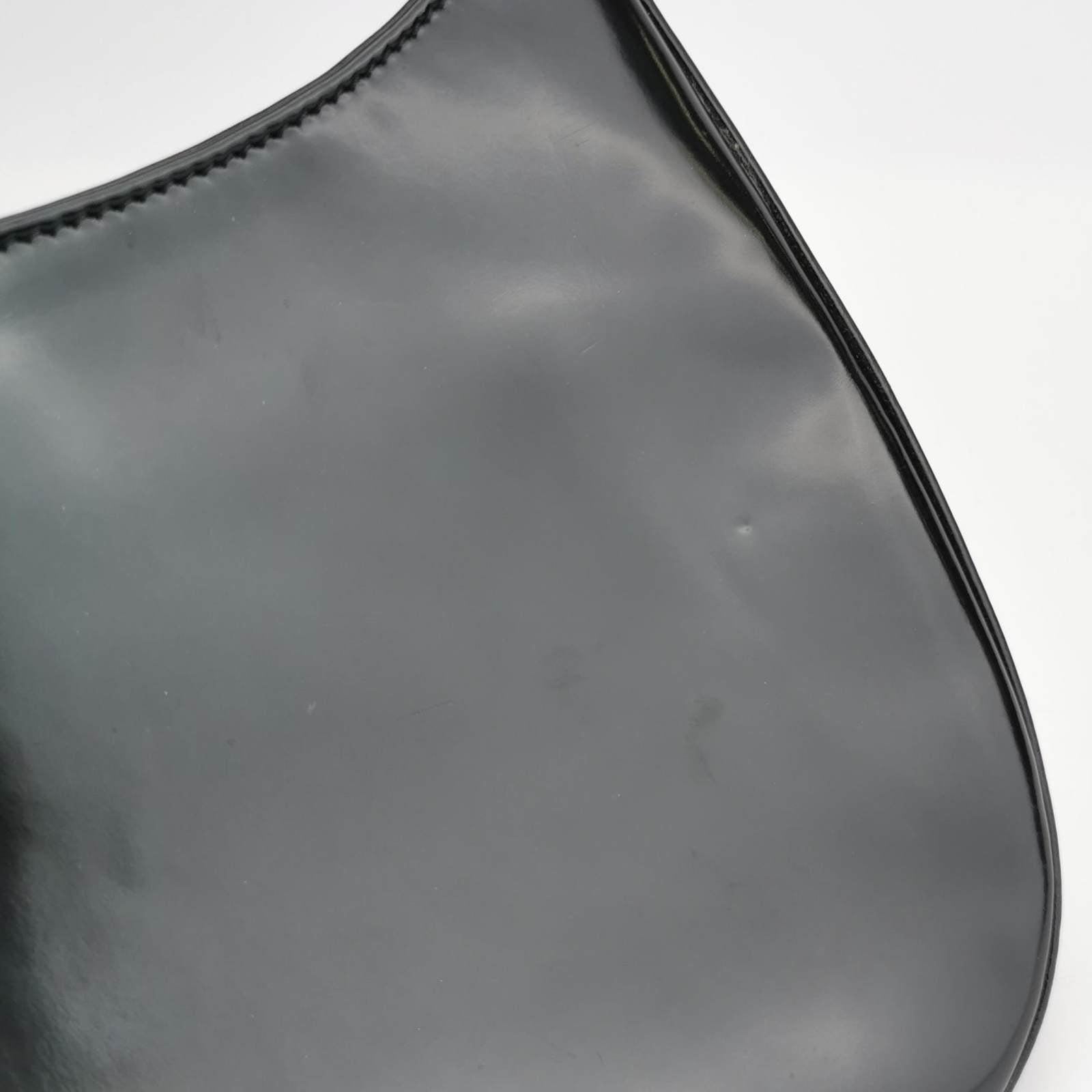 Prada Cleo Black Smooth Leather Shoulder Bag For Sale 9
