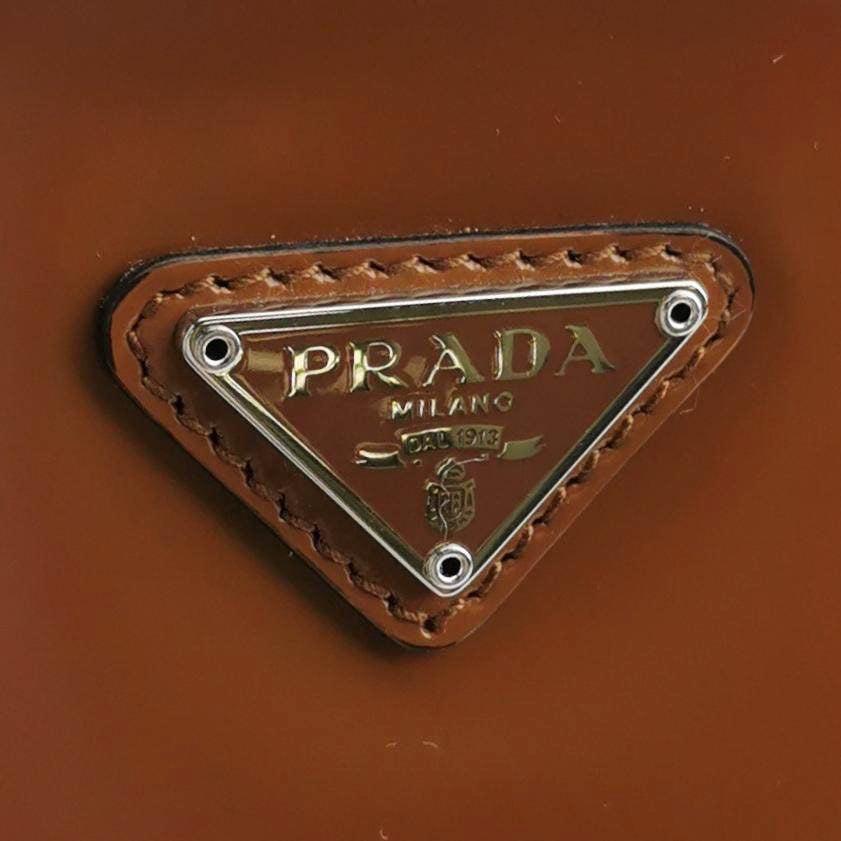 Prada Cleo Caramel Brown Brushed Leather Shoulder Bag 3