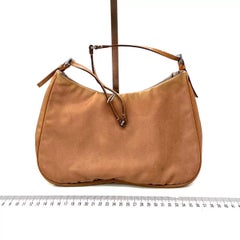 Prada Cleo Caramel Brown Nylon Shoulder Bag