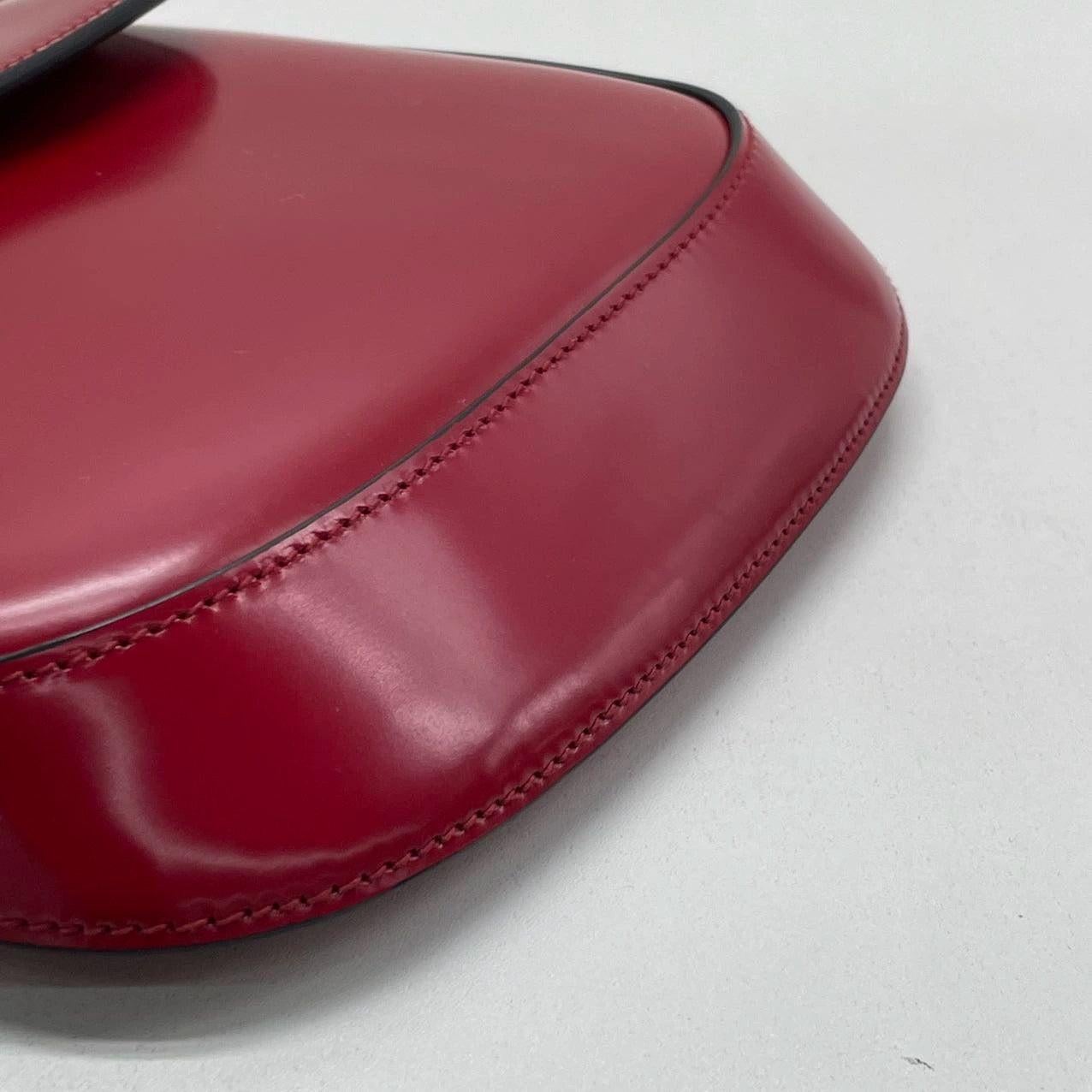 Prada Cleo Flap Red Leather Mini Shoulder bag For Sale 10