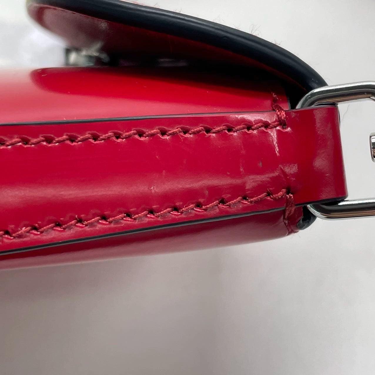 Prada Cleo Flap Red Leather Mini Shoulder bag For Sale 11