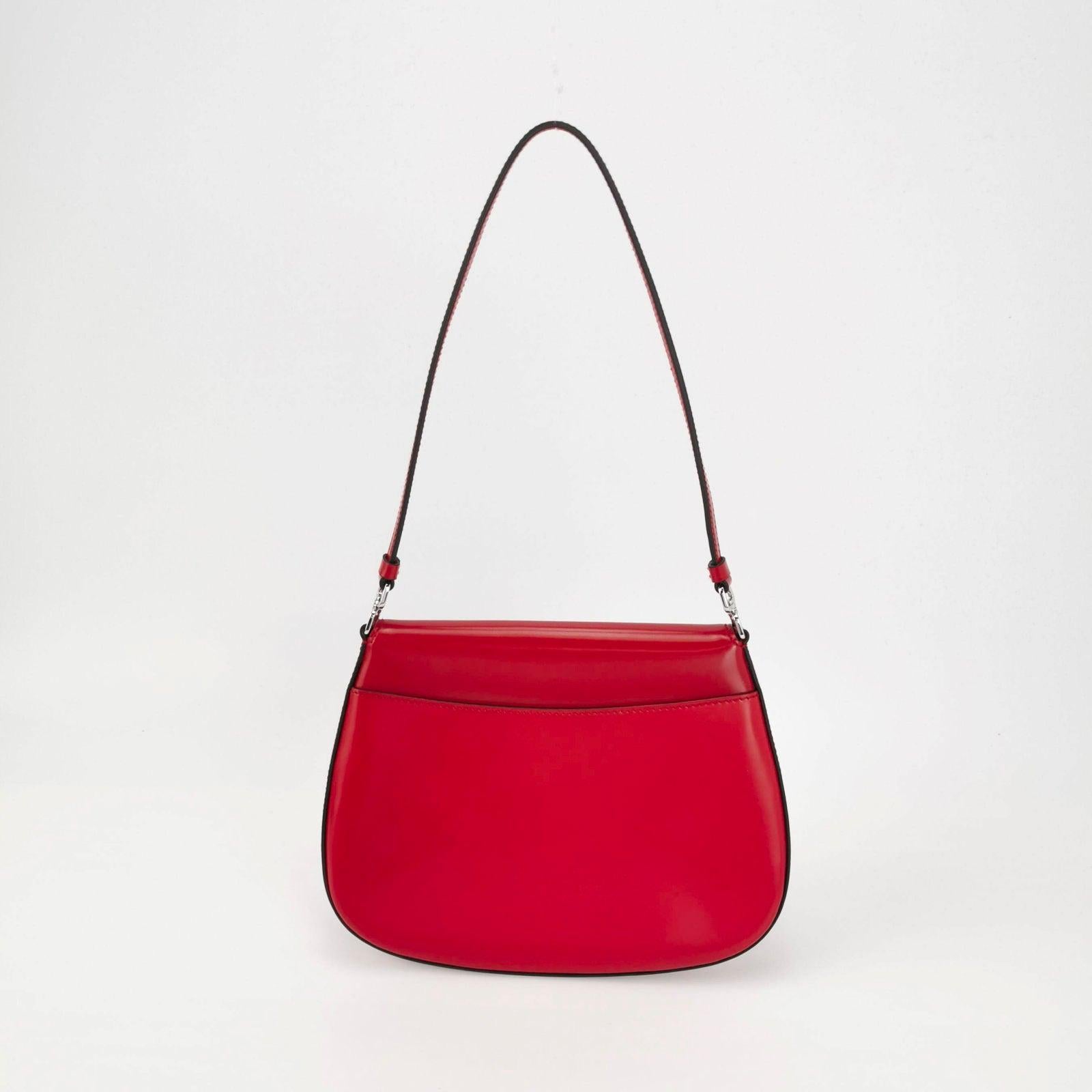 Prada Cleo Flap Red Leather Small Shoulder bag 1