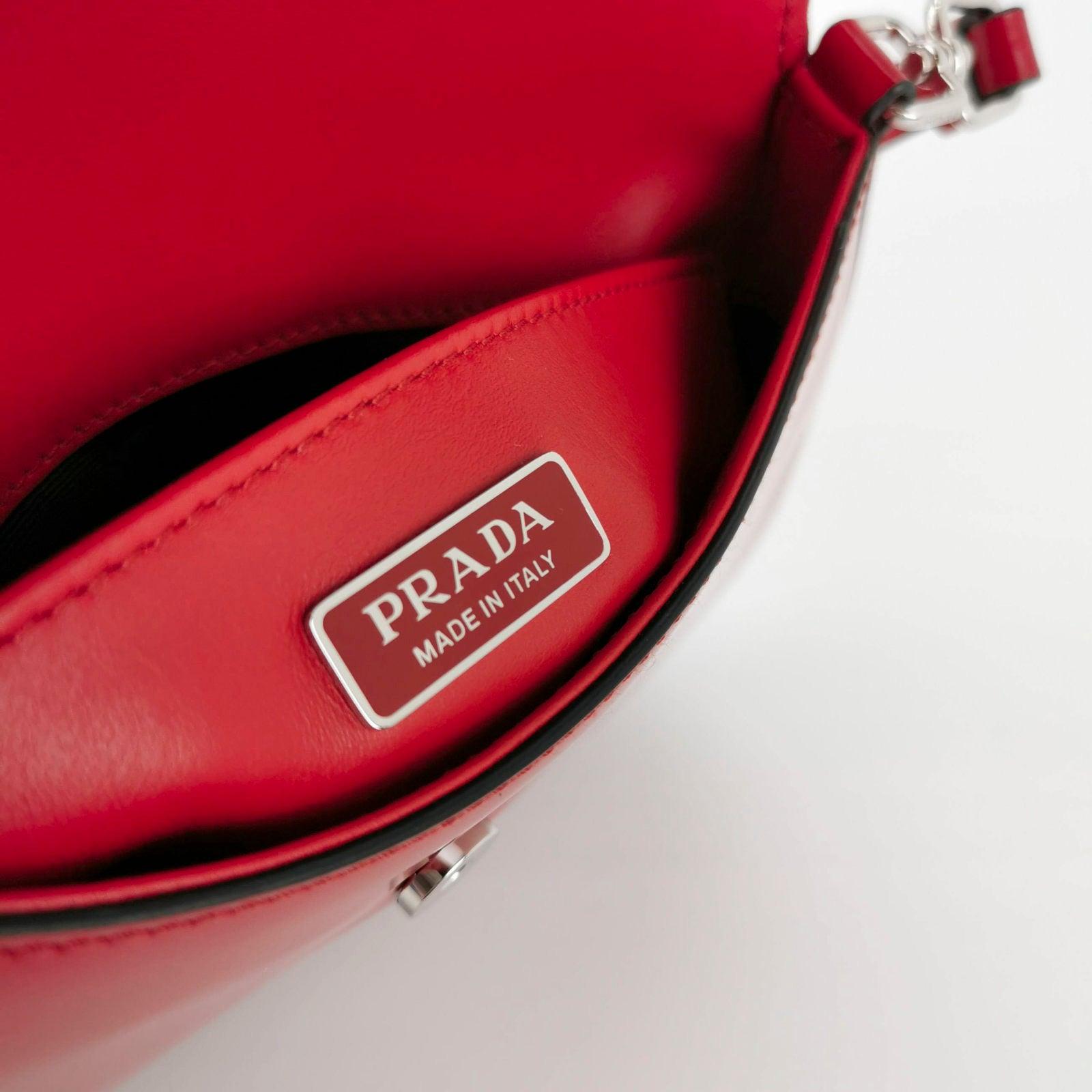Prada Cleo Flap Red Leather Small Shoulder bag 2