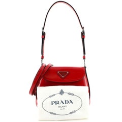 Prada Cleo Flap Shoulder Bag Spazzolato Leather Mini