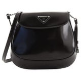 Prada Cleo Flap Shoulder Bag Spazzolato Leather Mini at 1stDibs