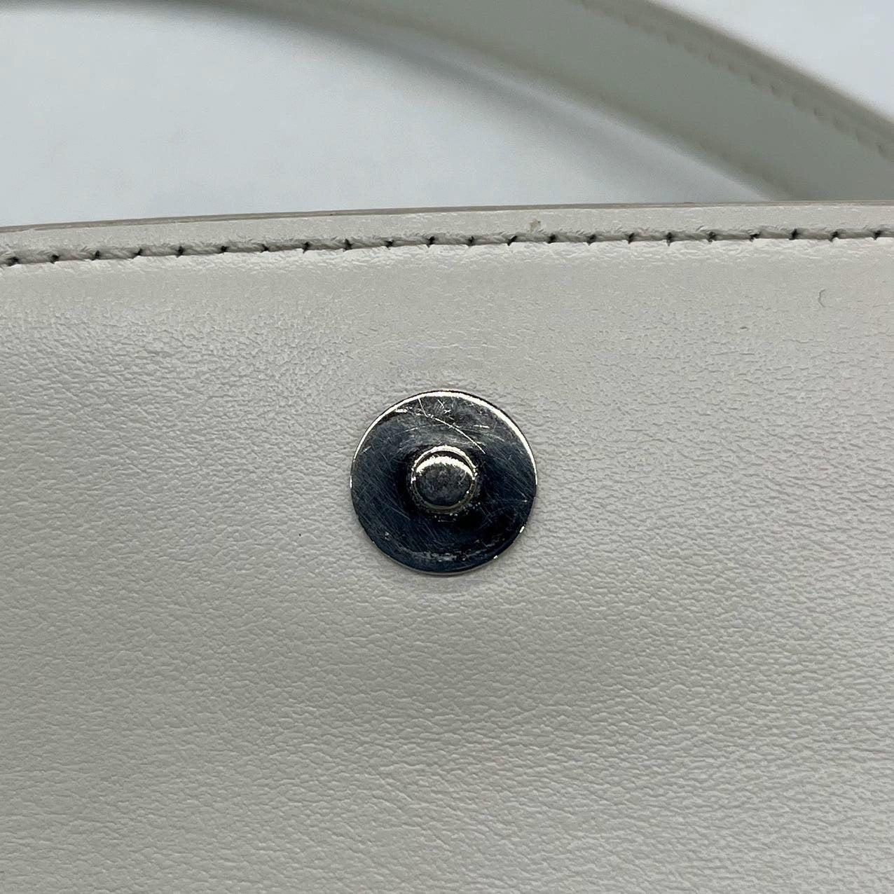Prada Cleo Flap White Leather Shoulder bag For Sale 6
