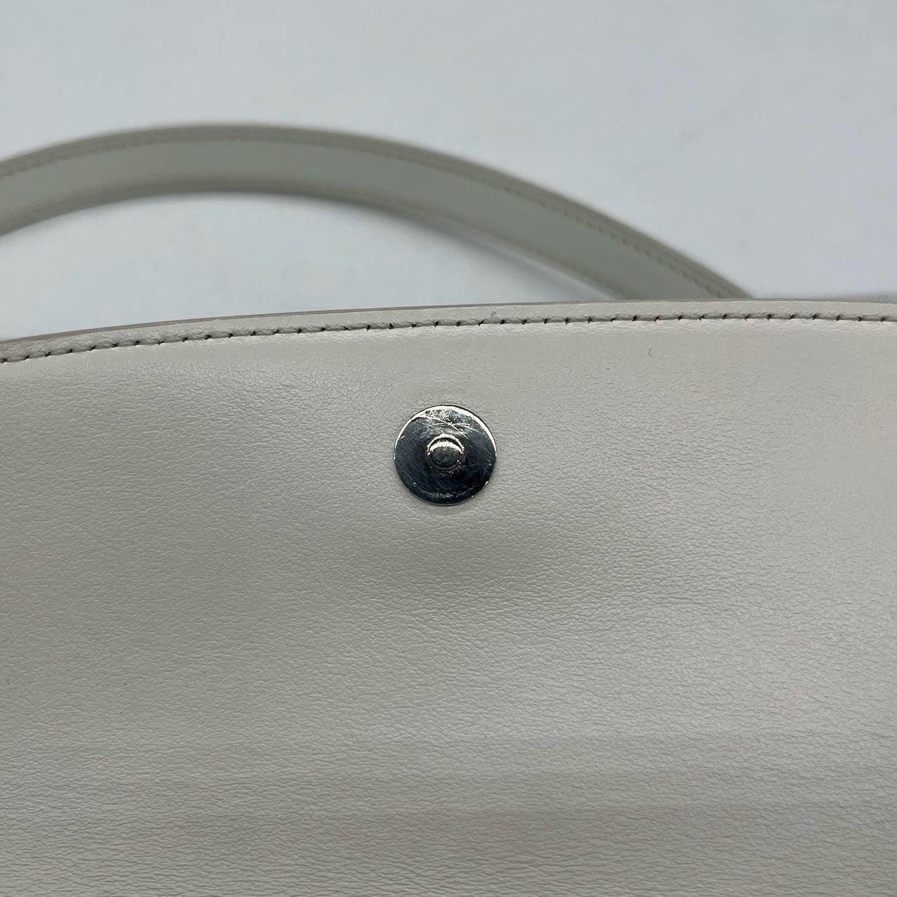 Prada Cleo Flap White Leather Shoulder bag For Sale 7