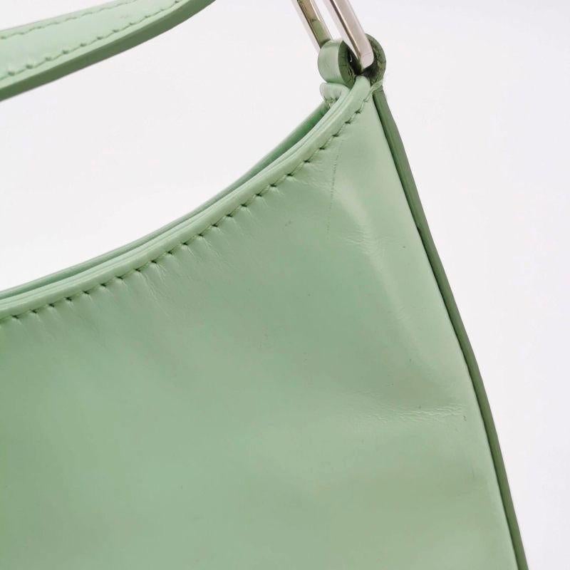Prada Cleo Green Smooth Leather Shoulder Bag 6