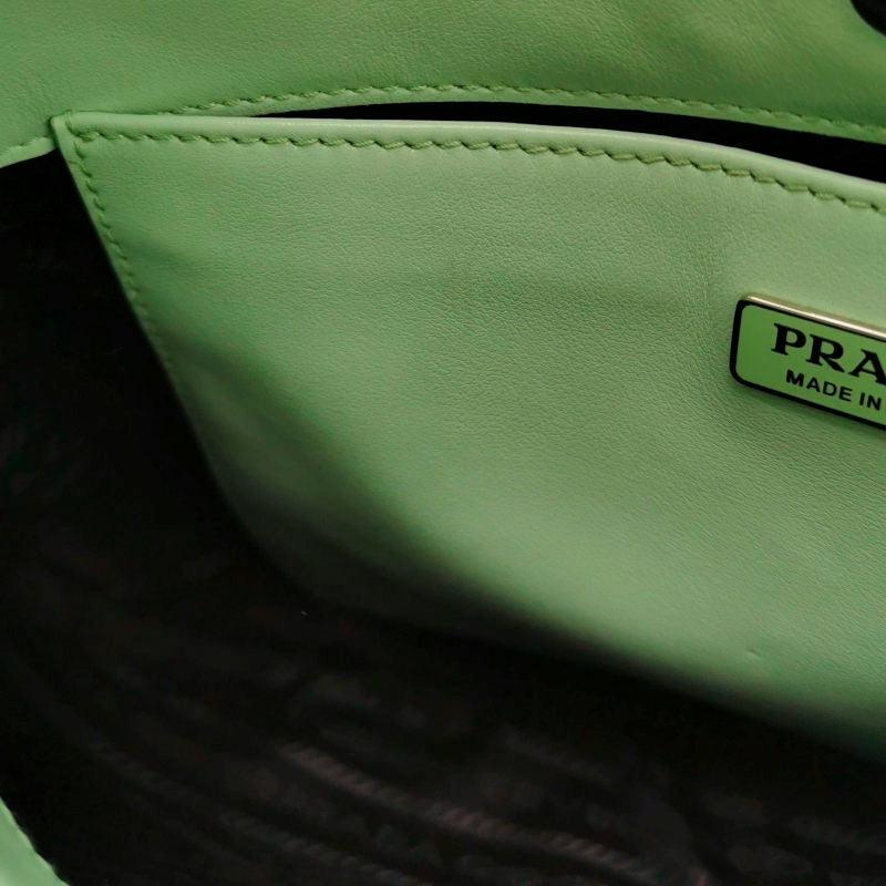 Prada Cleo Green Smooth Leather Shoulder Bag 7