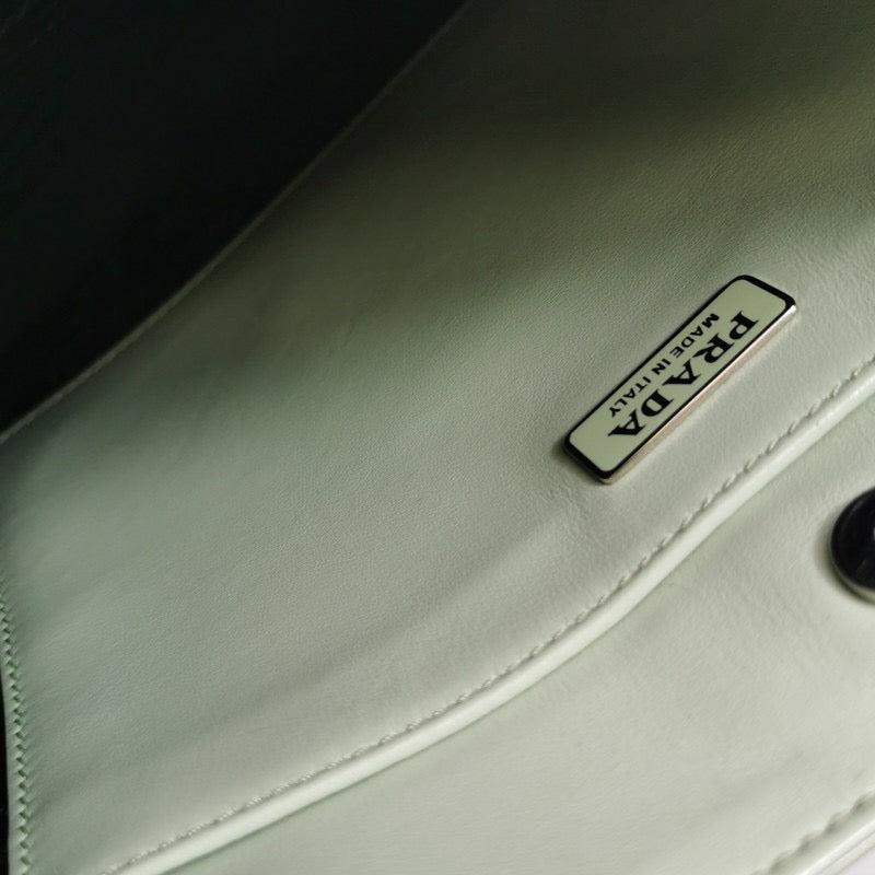 Prada Cleo Green Smooth Leather Shoulder Bag 6
