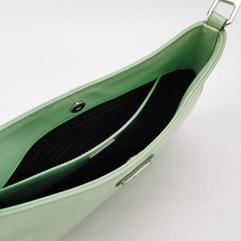 Women's Prada Cleo Green Smooth Leather Shoulder Bag