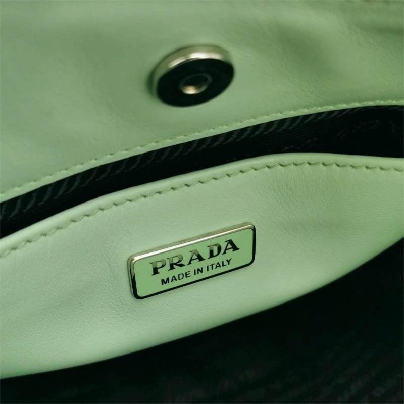 Prada Cleo Green Smooth Leather Shoulder Bag 3