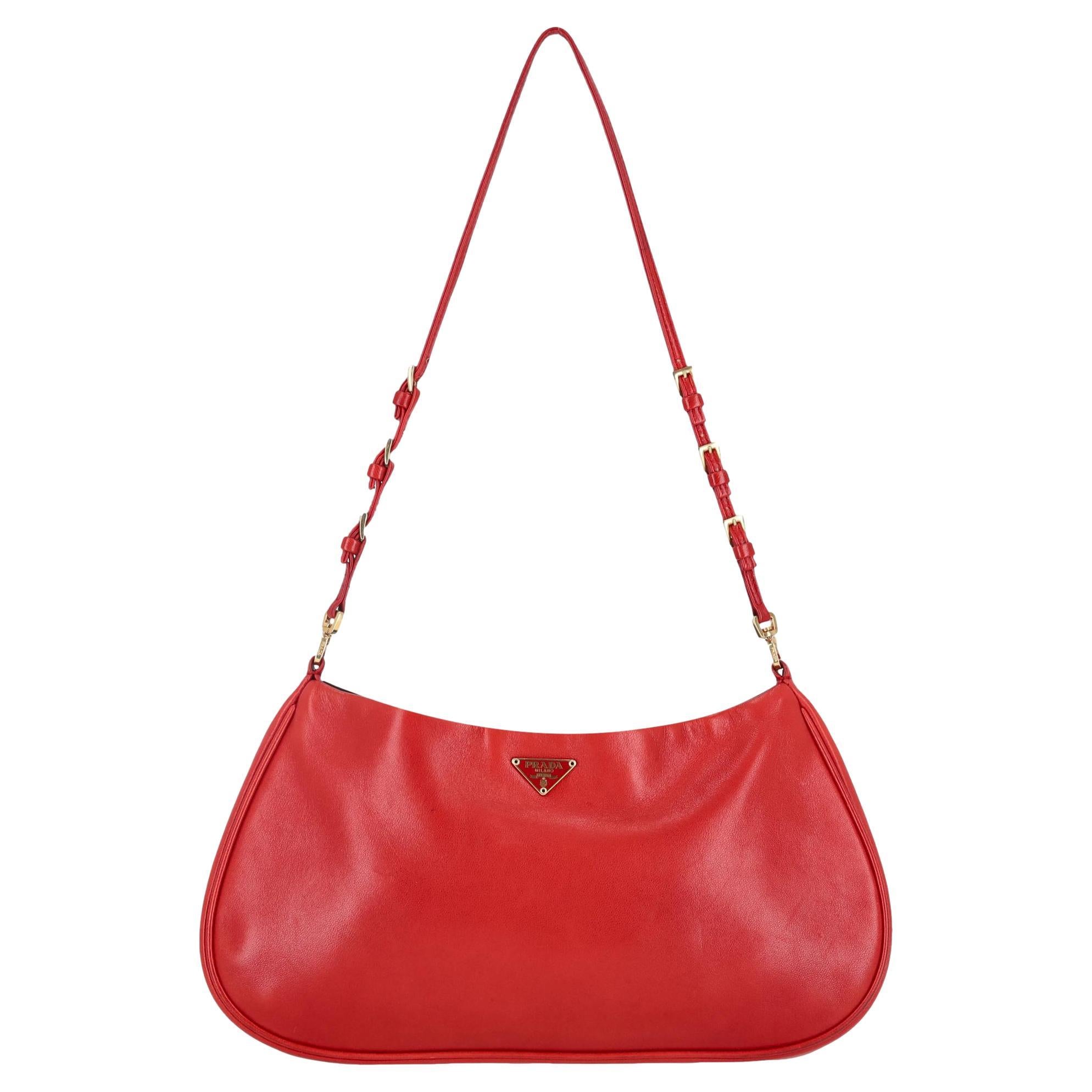 Prada Cleo Leather Shoulder Bag