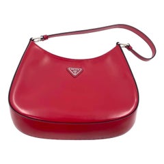 Prada Cleo Red Leather Shoulder Bag