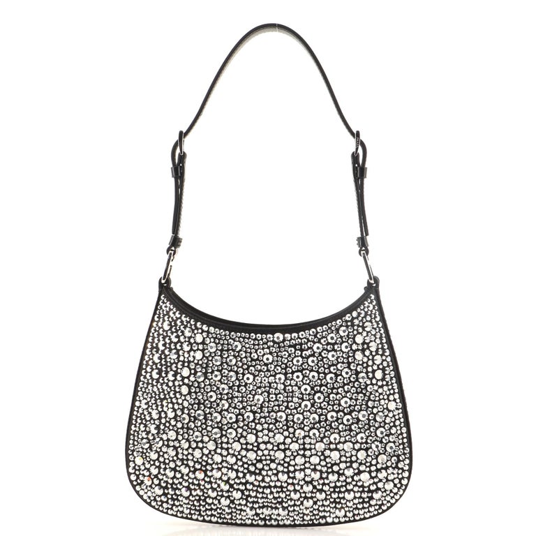 Prada Cleo Shoulder Bag Crystal Embellished Satin Small at 1stDibs