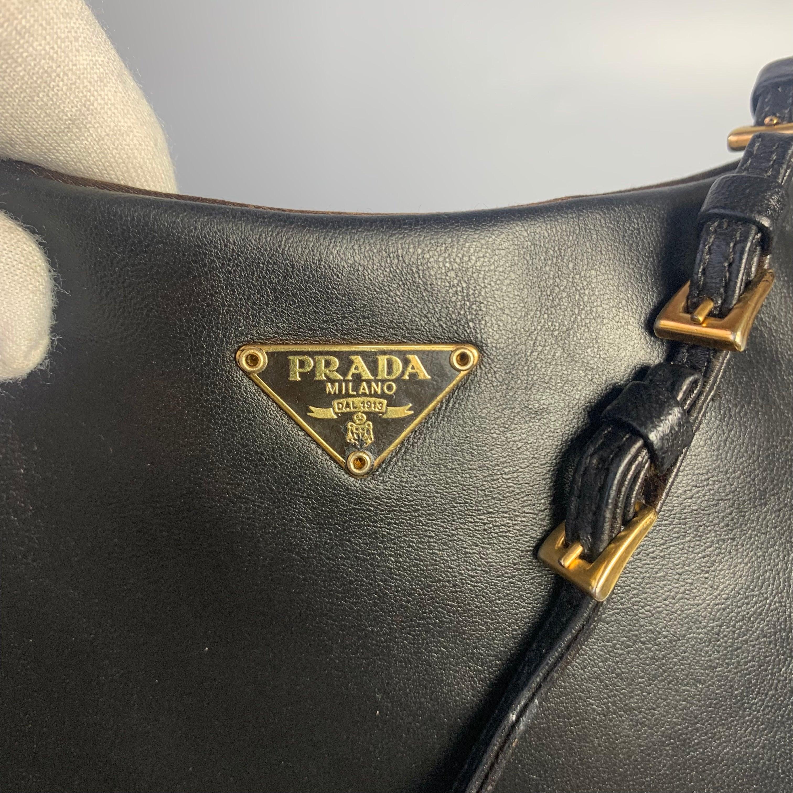 Prada Cleo Vintage Black Leather Gold Hardware 4