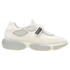 PRADA Cloudbust white mesh pink strap low top sneaker EU36