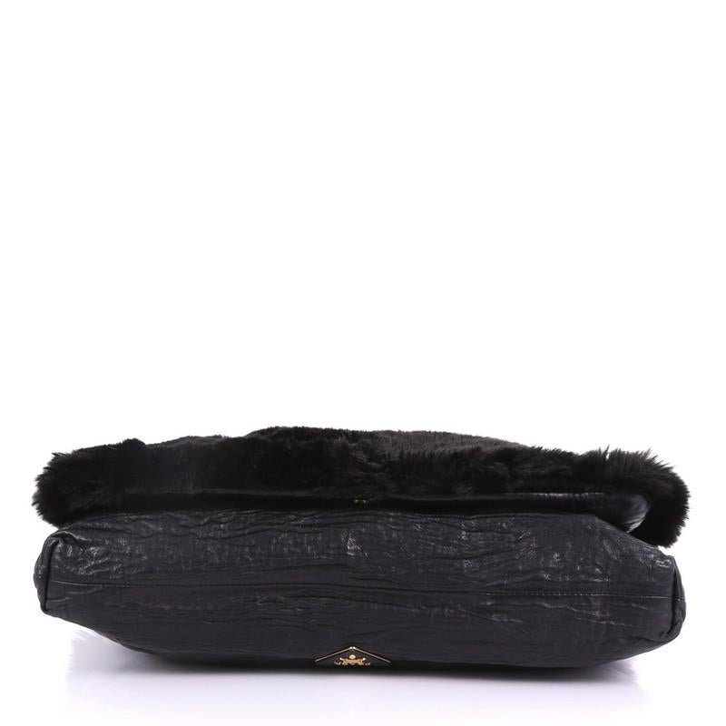 Women's Prada Clutch Faux Fur Oversized