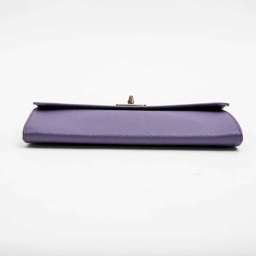 Women's PRADA Clutch in Purple Saffiano Leather